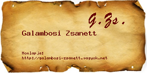 Galambosi Zsanett névjegykártya