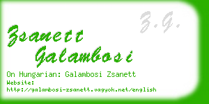 zsanett galambosi business card